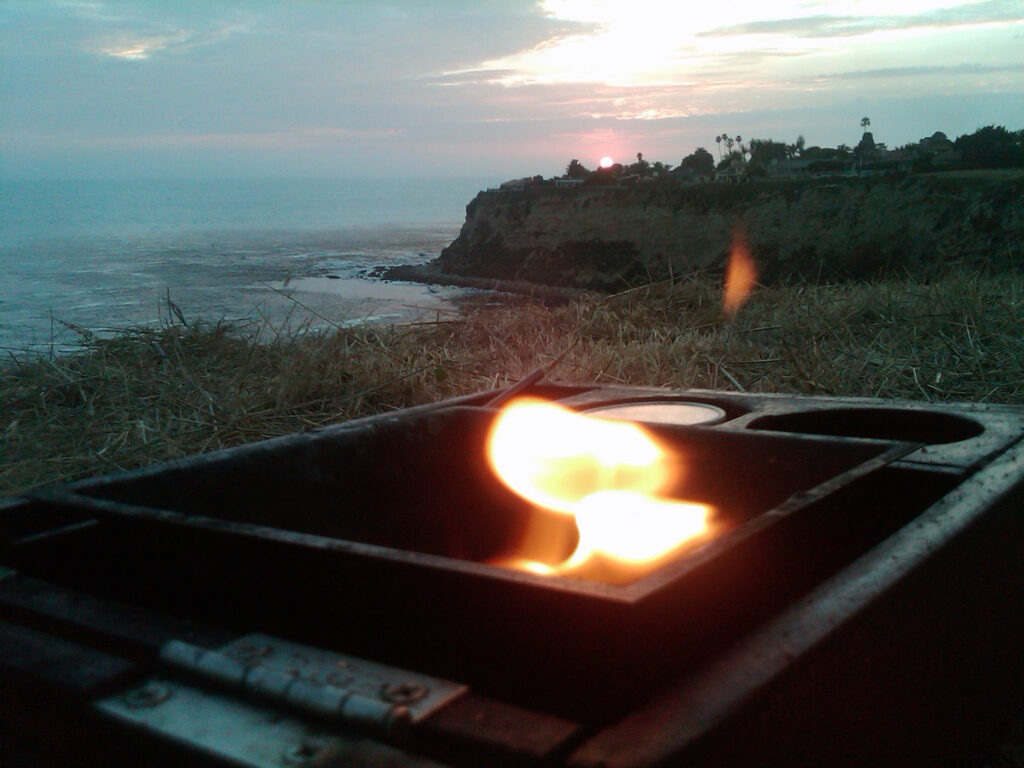 Sunset Agnihotra performed on the PACIFIC Coast